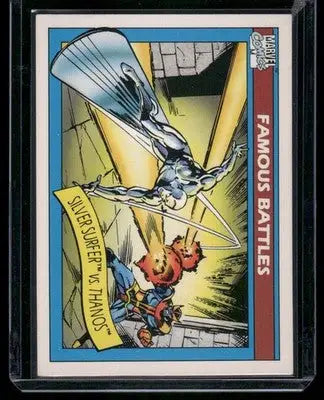 Collectible Marvel Comics card featuring Thanos Silver Surfer from 1990 Marvel Comics Thanos Silver Surfer #116