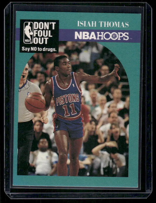 NBA Hoops Isiah basketball card featuring Isiah Thomas of the Detroit Pistons