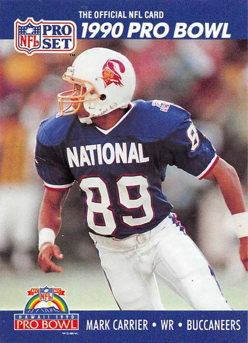 1990 Pro Set #384 Mark Carrier Football Card featuring Tampa Bay Buccaneers player