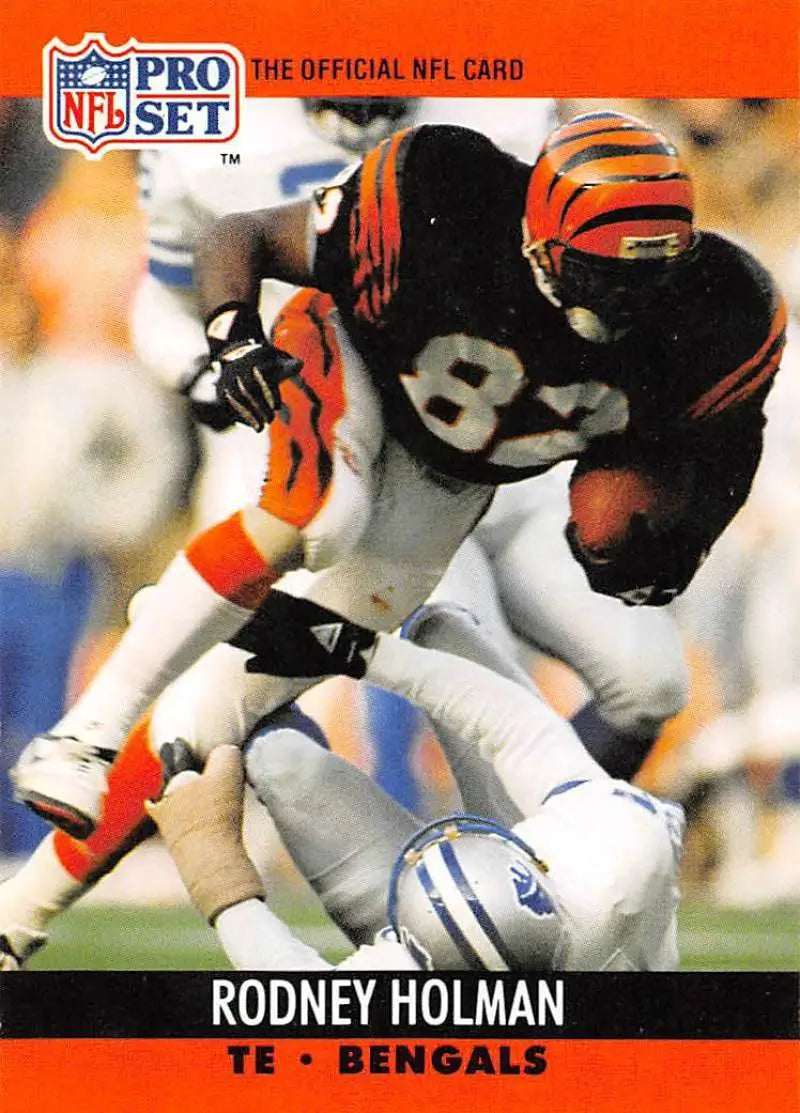 NFL trading card of Rodney Holman in action for the Cincinnati Bengals football card