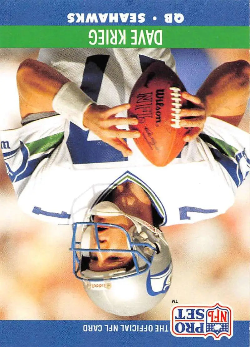 1990 Pro Set #648 Dave Krieg Seattle Seahawks Football Card in NM-MT condition