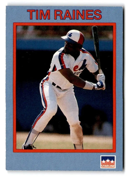 Tim Raines baseball card from 1990 Starline Long John Silver series #23