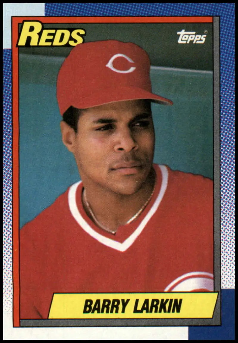 1990 Topps #10 Barry Larkin NM-MT Cincinnati Reds Baseball Card display image