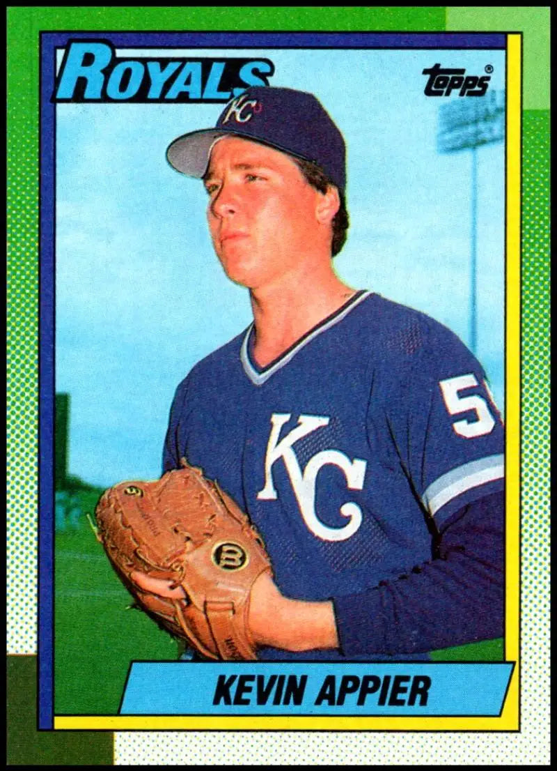 Topps baseball card of Kevin Appier in Kansas City Royals jersey number 5