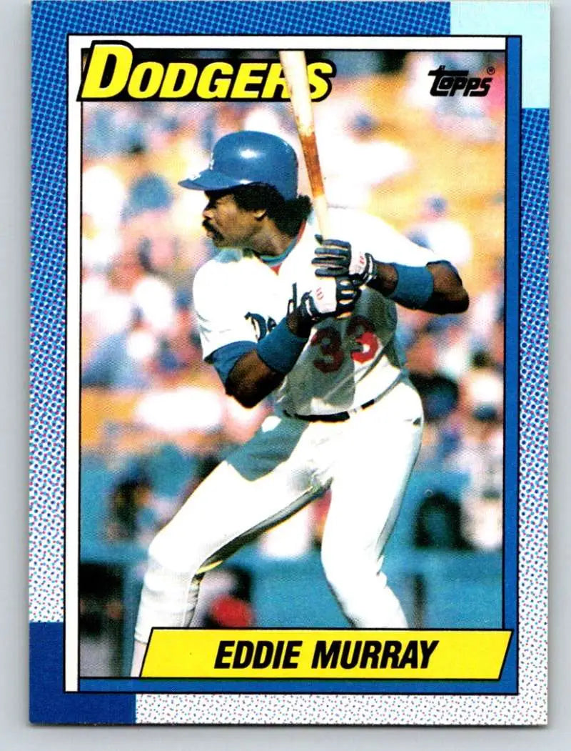 1990 Topps Eddie Murray baseball card, Los Angeles Dodgers star in baseball history