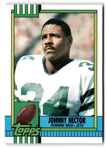 Original gloss 1989 Topps Johnny Hector NY Jets football card in near mint condition