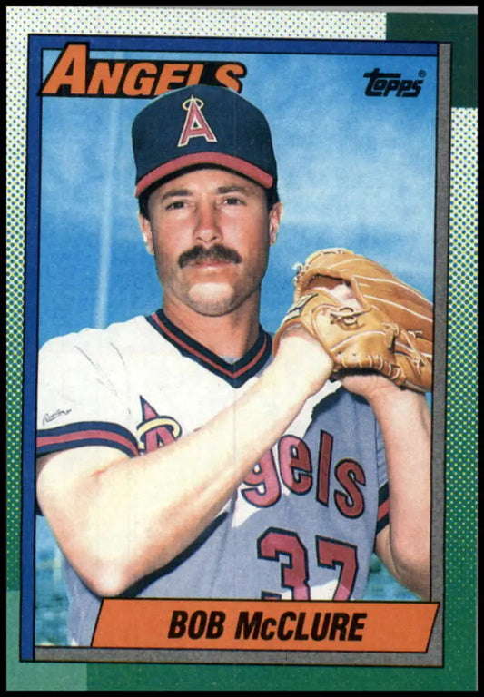 1990 Topps #458 Bob McClure California Angels Baseball Card in NM-MT condition