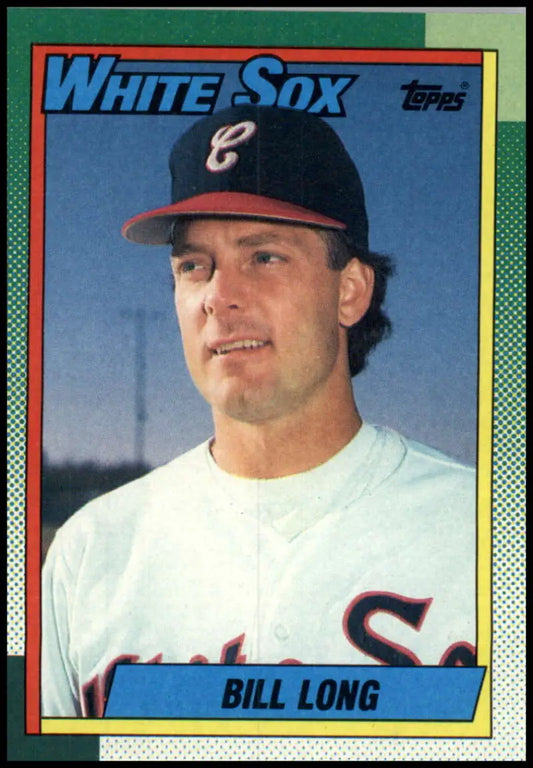 1990 Topps #499 Bill Long NM-MT Chicago White Sox Baseball Card in uniform
