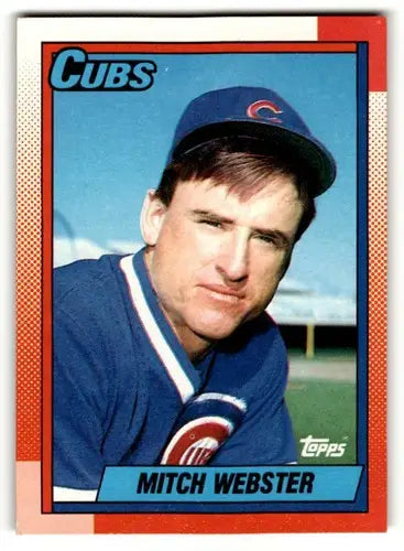 1990 Topps #502 Mitch Webster Chicago Cubs Baseball Cards EX/NM ID:55640