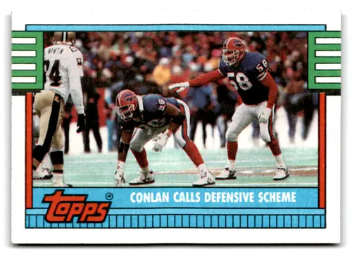 Original gloss Football Trading Card of Shane Conlan from 1990 Topps Bills NM Near Mint
