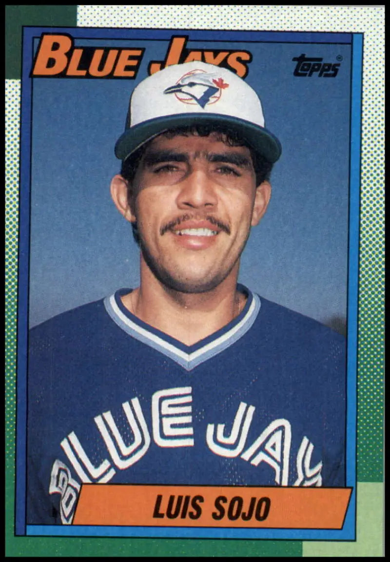 1990 Topps #594 Luis Sojo Rookie Card featuring Toronto Blue Jays design