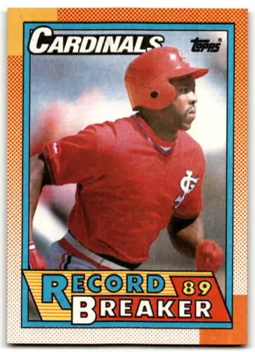 1990 Topps #6 Vince Coleman Baseball Card Original Gloss Near Mint Cardinals