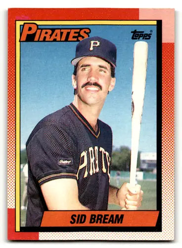 Original gloss Sid Bream baseball card from 1990 Topps #622 featuring Pirates player