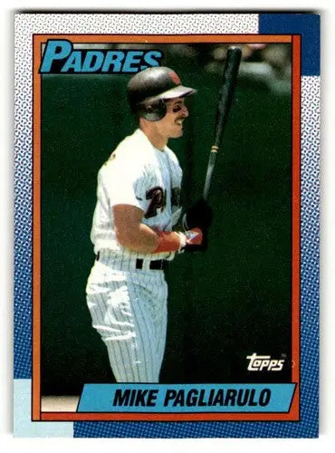 Original gloss baseball card featuring Mike Pagliarulo San Diego Padres 1990 Topps #63