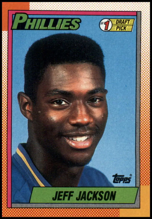 Vintage 1990 Topps #74 Jeff Jackson FDP Rookie Card of Philadelphia Phillies