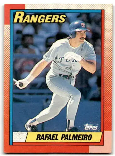 Rafael Palmeiro baseball card 1990 Topps #755 original gloss EX/NM Simply Sandoval