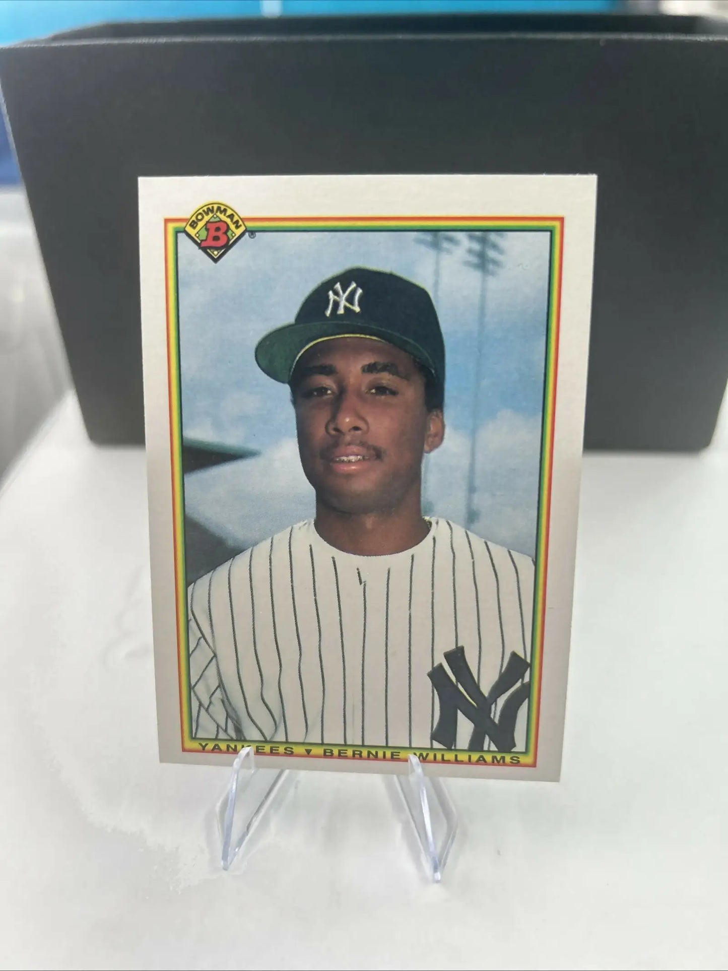 1990 Topps Bernie Williams rookie RC Bowman baseball card for Bernie Williams rookie collection