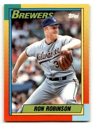 Original gloss 1988 Topps Ron Robinson baseball card 104T Topps Traded Milwaukee Brewers