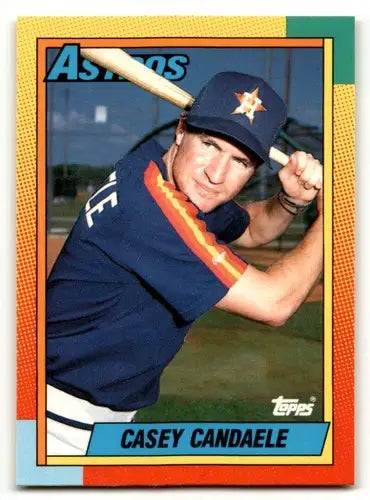Original gloss 17T Casey Candaele Houston Astros baseball trading card image