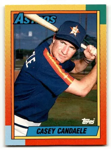 Vintage original gloss baseball trading card of Casey Candaele Houston Astros 17T Casey Candaele