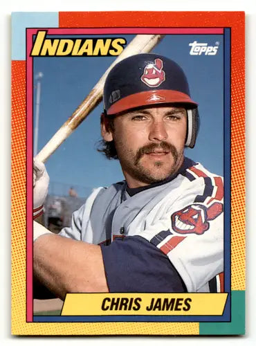 1990 Topps Traded 46T Chris James Indians baseball card NM-MT collectibles