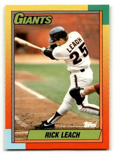 Original gloss 56t Rick Leach San Francisco Giants baseball card featuring Rick Leach in uniform