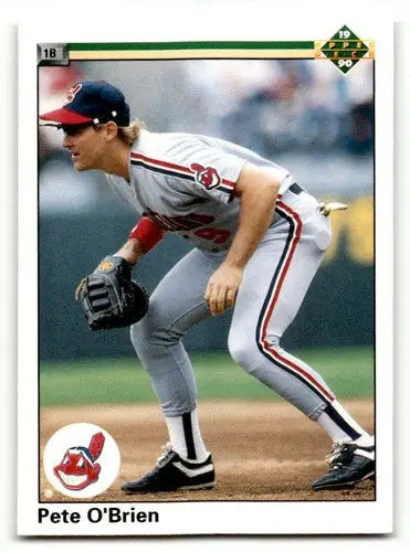 Vintage Pete OBrien Cleveland Indians baseball card from 1990 Upper Deck ID 60832