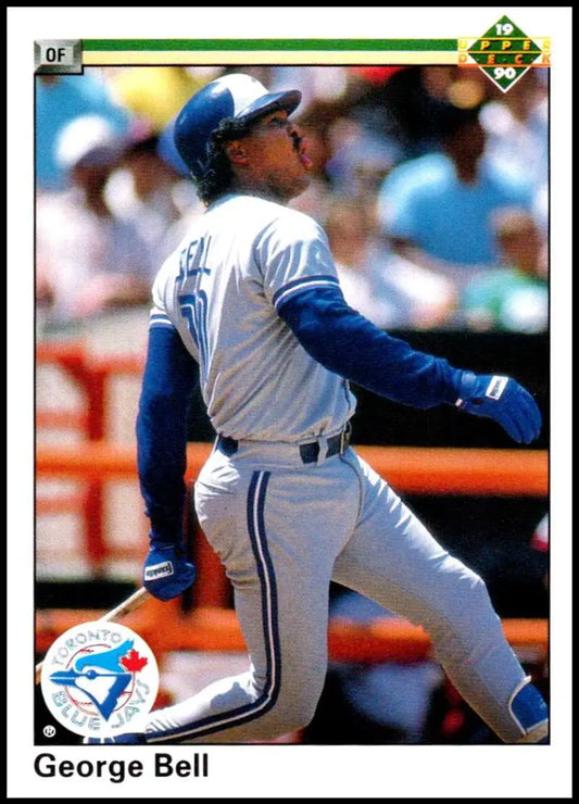 1990 Upper Deck baseball card of George Bell, Toronto Blue Jays player at bat