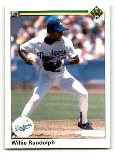 Vintage Upper Deck Willie Randolph baseball card in original gloss featuring Los Angeles Dodgers