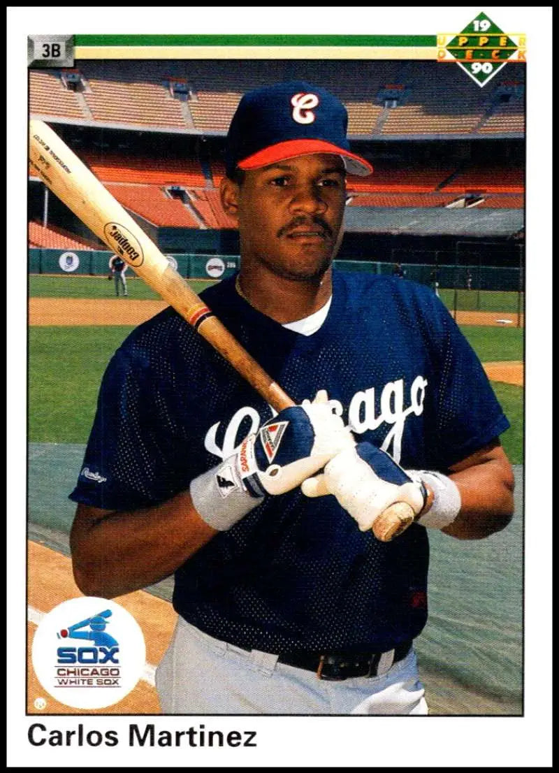 Baseball card featuring a Chicago White Sox player holding a bat
