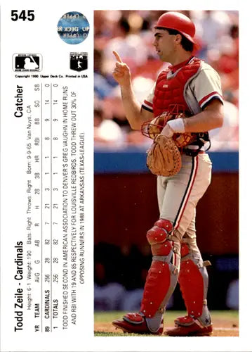 1990 Upper Deck Todd Zeile baseball card with original gloss in product ID 45973