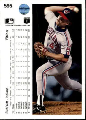 Original gloss baseball card of Rich Yett from 1990 Upper Deck Simply Sandoval collection