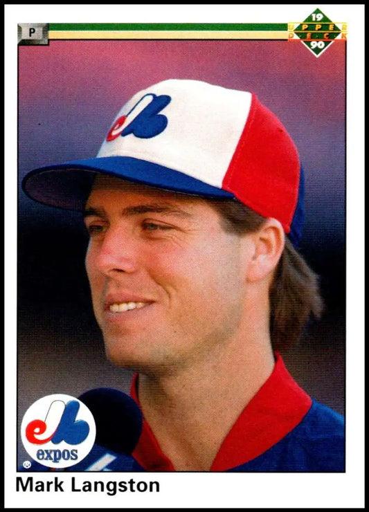 Mark Langston in Montreal Expos cap featured on 1990 baseball card