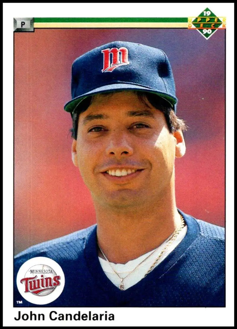 Baseball player John Candelaria in Minnesota Twins uniform and cap on Upper Deck card