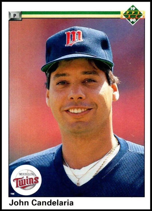 Baseball player John Candelaria in Minnesota Twins uniform and cap on Upper Deck card