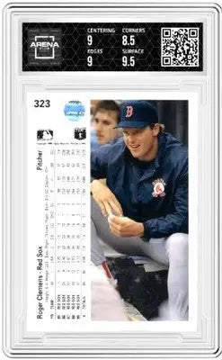 Graded 1990 Upper Deck Roger Clemens baseball card in pristine condition