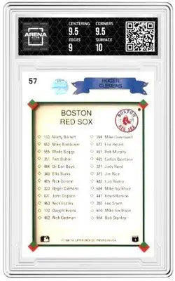Graded Upper Deck Roger Clemens baseball card Boston Red Sox 9.5 Arena Club