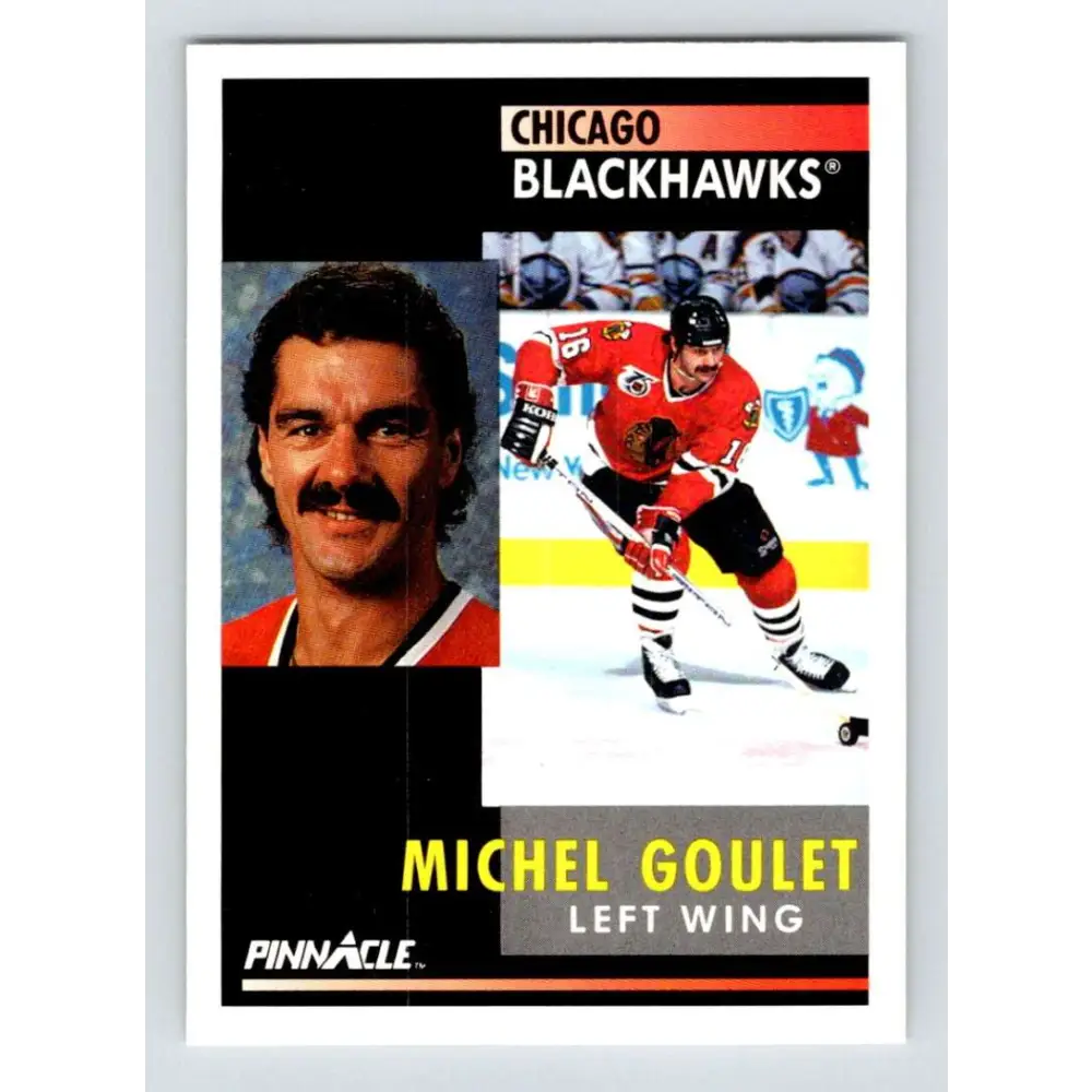 1991-92 Pinnacle #109 Michel Goulet NM-MT Chicago Blackhawks Hockey Card