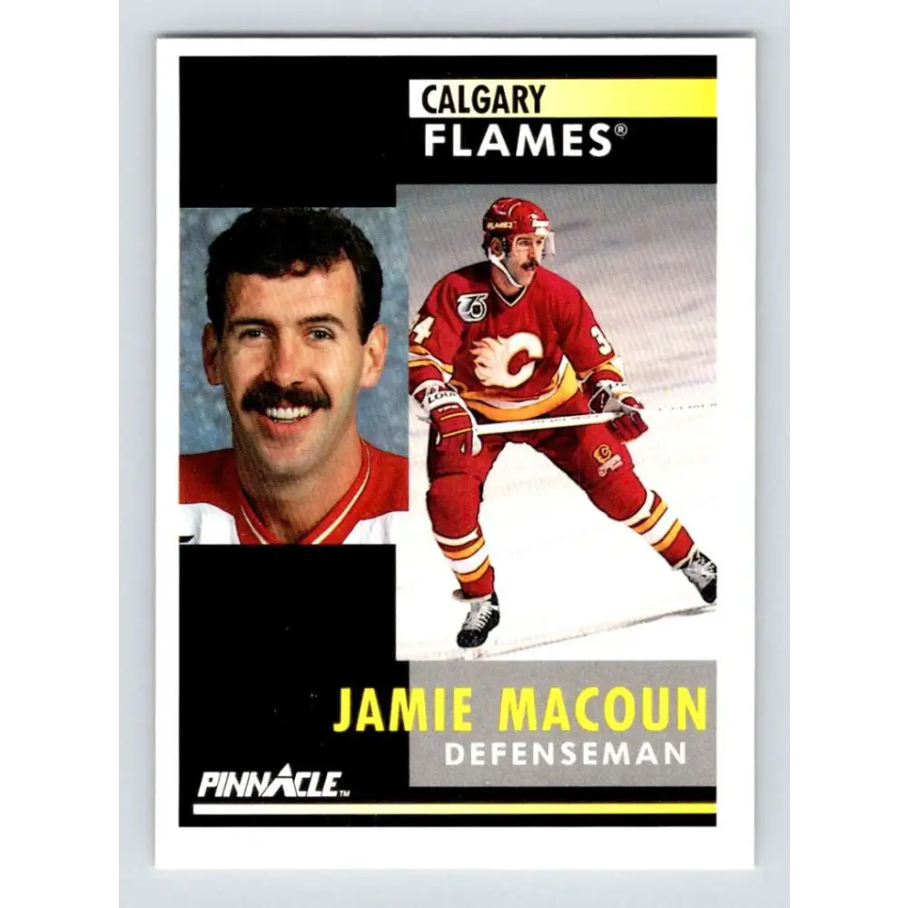 1991-92 Pinnacle #114 Jamie Macoun NM-MT Calgary Flames Hockey Card