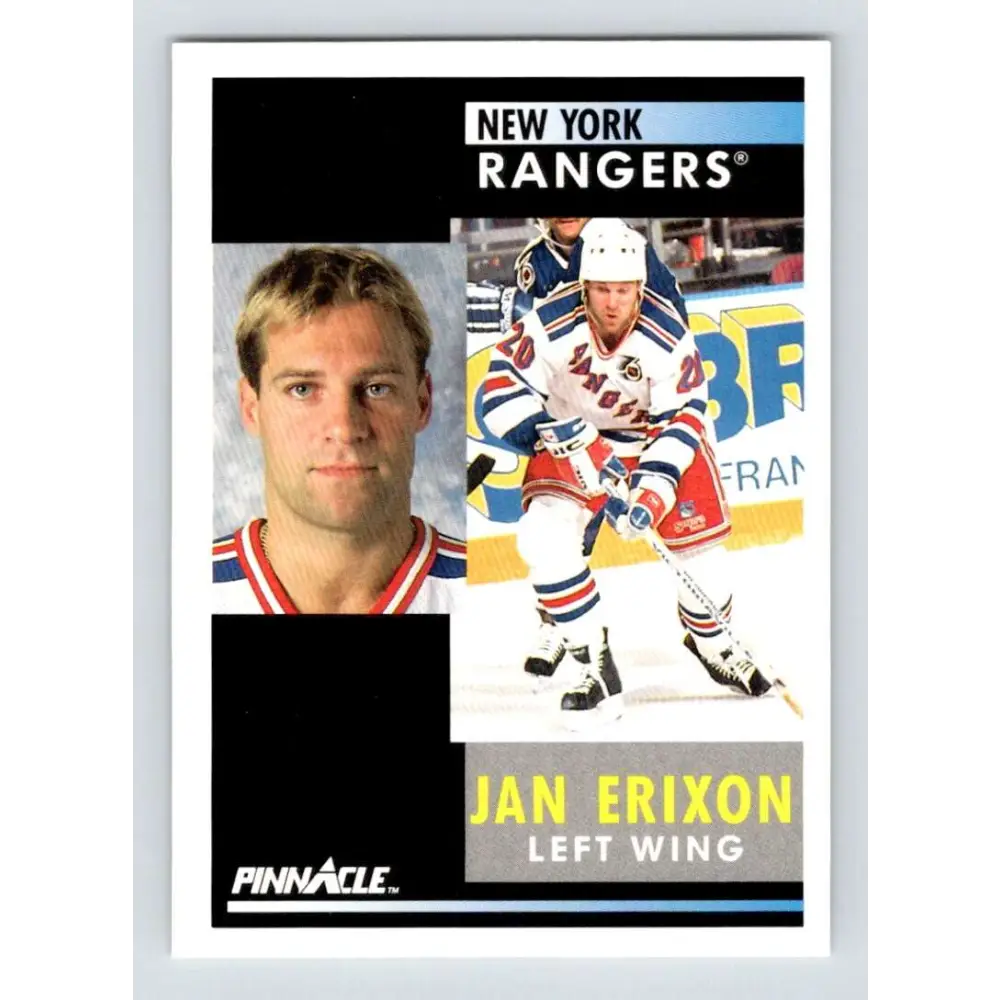 1991-92 Pinnacle #187 Jan Erixon NM-MT New York Rangers Hockey Card