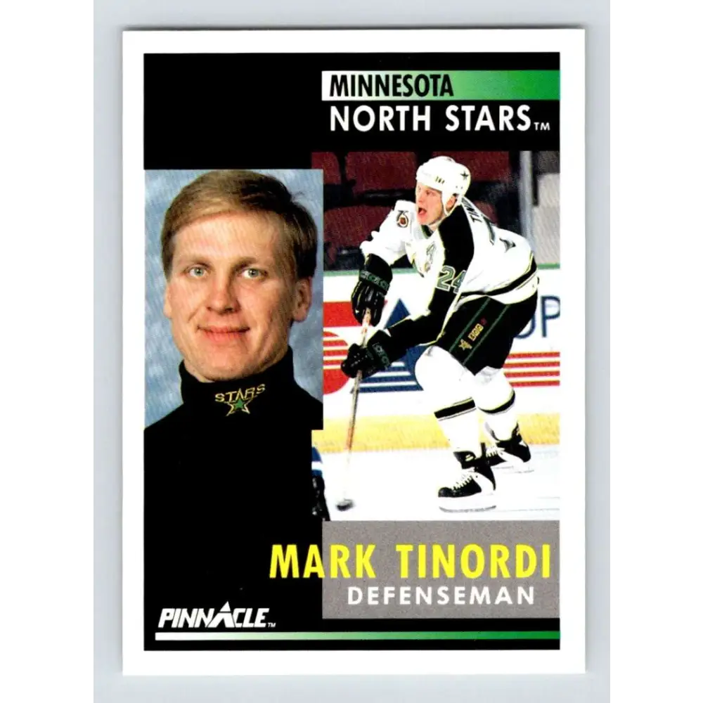 1991-92 Pinnacle #199 Mark Tinordi NM-MT Minnesota North Stars Hockey Card
