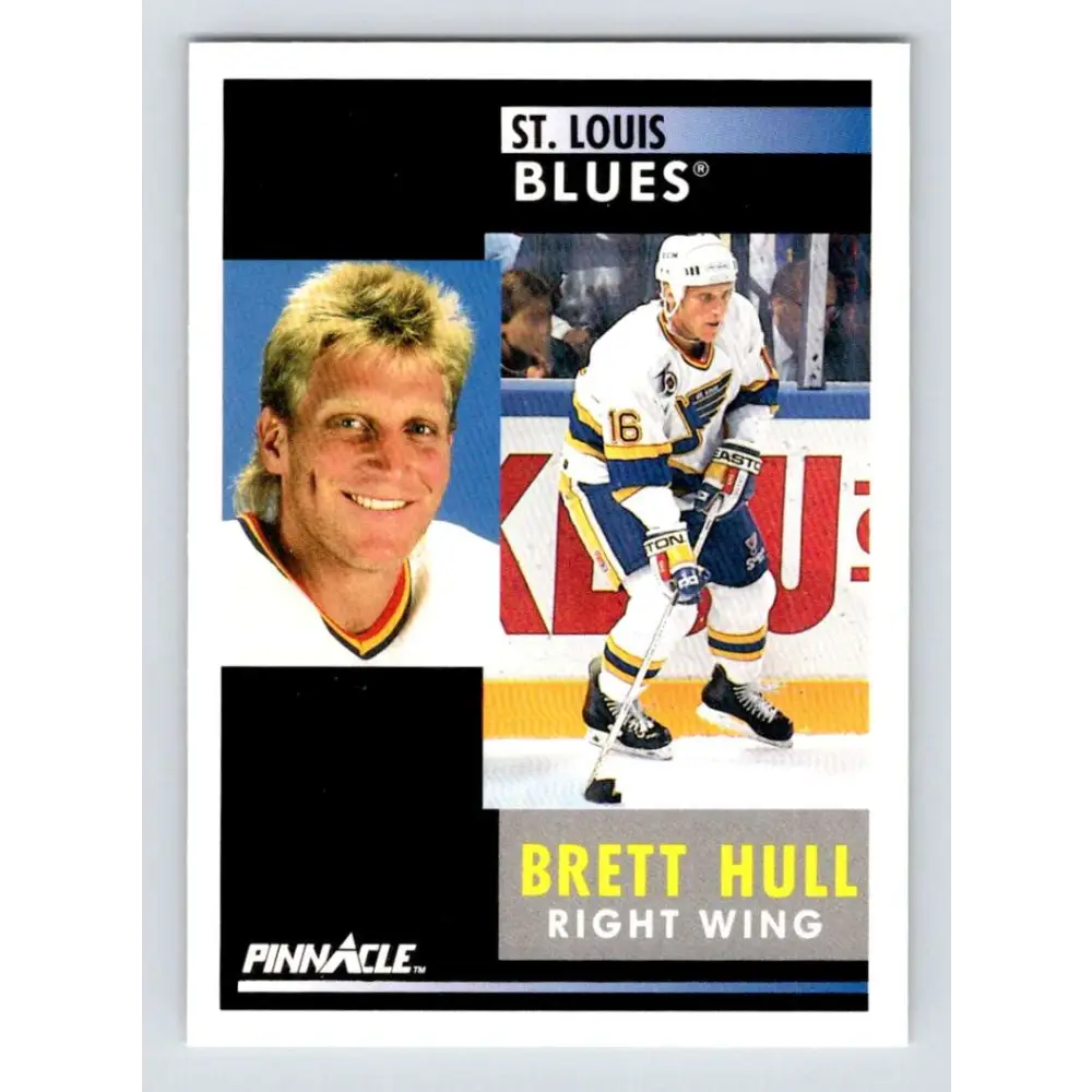 1991-92 Pinnacle #200 Brett Hull NM-MT St. Louis Blues Hockey Card