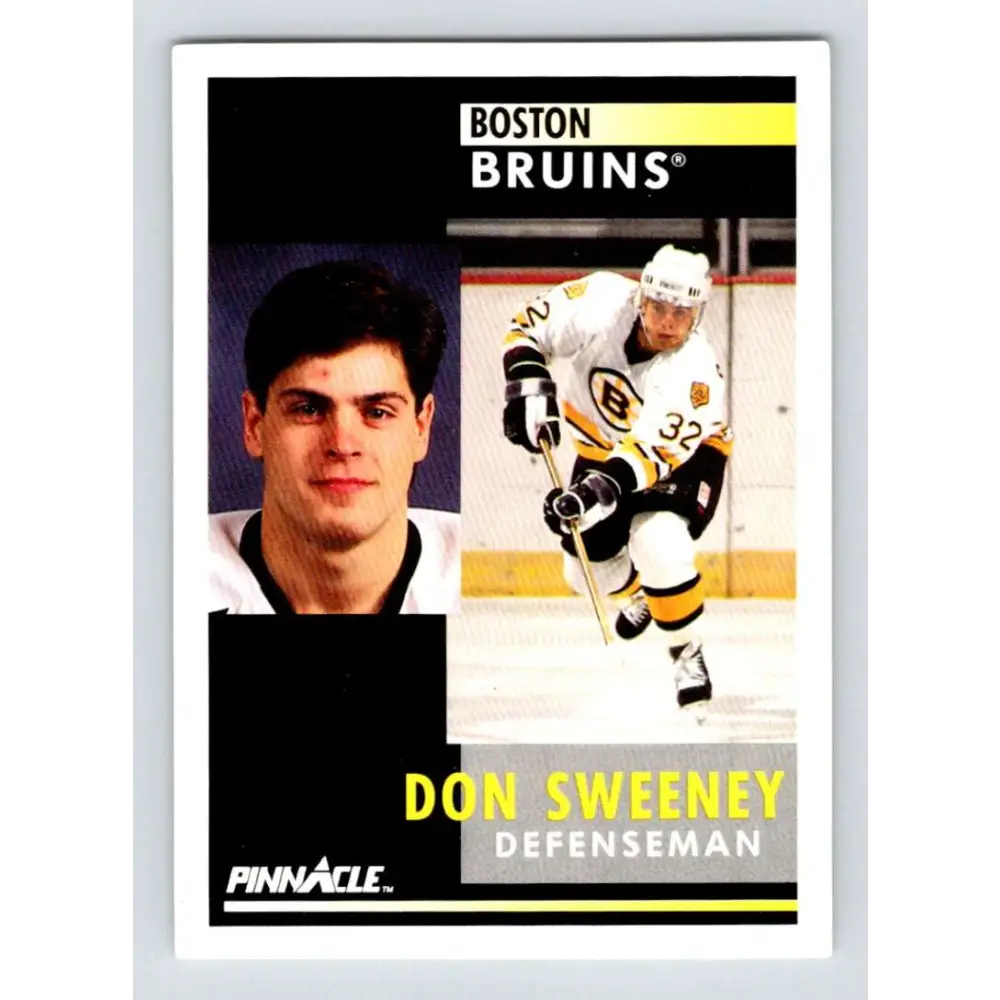 1991-92 Pinnacle #419 Don Sweeney NM-MT Boston Bruins Hockey Card