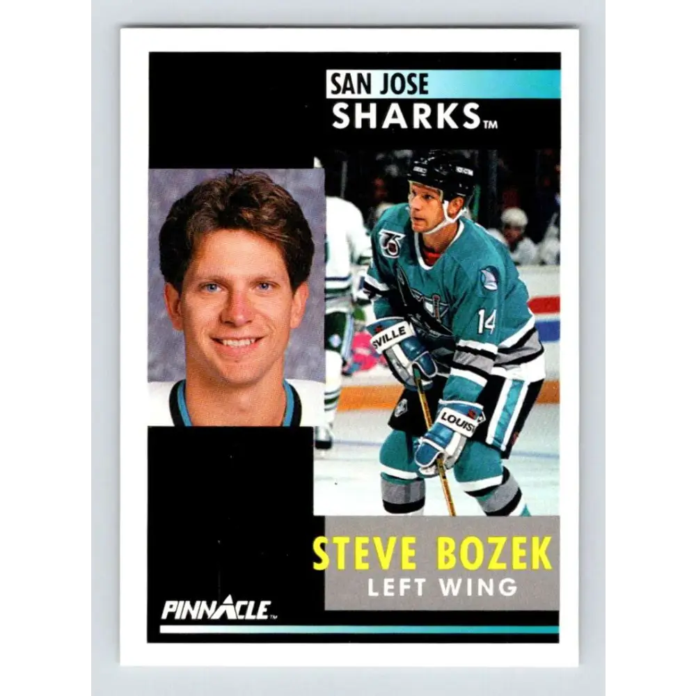 1991-92 Pinnacle #61 Steve Bozek NM-MT San Jose Sharks Hockey Card
