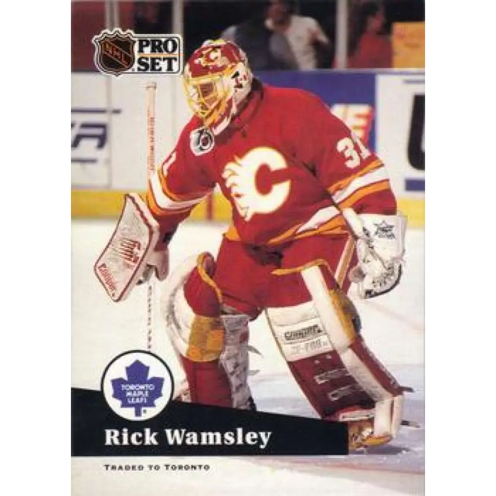 1991-92 Pro Set #367 Rick Wamsley NM-MT Calgary Flames Hockey Card