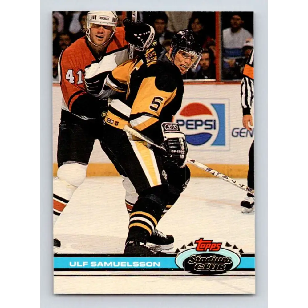 1991-92 Topps Stadium Club #328 Ulf Samuelsson NM-MT Pittsburgh Penguins Hockey Card