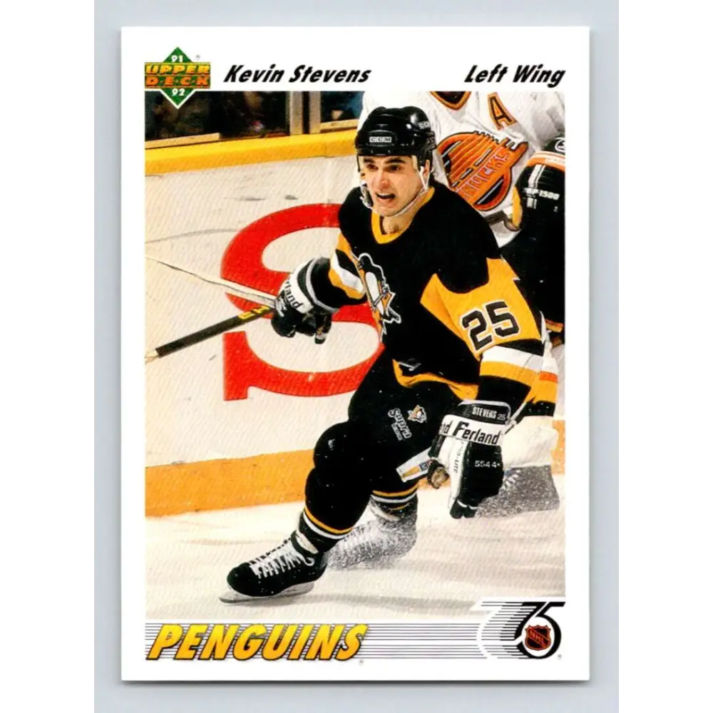 1991-92 Upper Deck #154 Kevin Stevens NM-MT Pittsburgh Penguins Hockey Card
