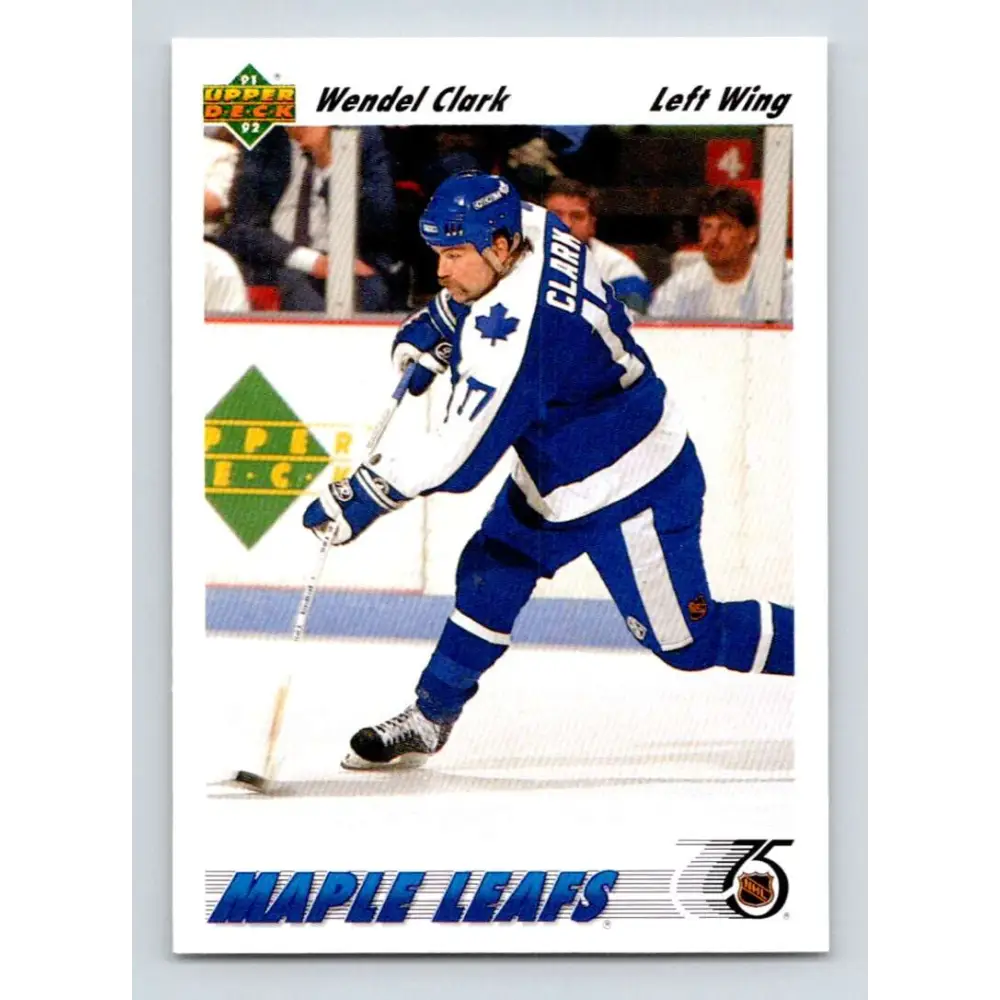 1991-92 Upper Deck #386 Wendel Clark NM-MT Toronto Maple Leafs Hockey Card