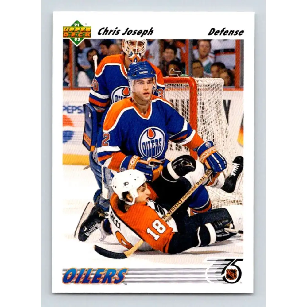 1991-92 Upper Deck #436 Chris Joseph NM-MT Edmonton Oilers Hockey Card