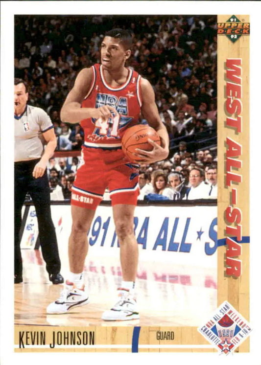 1991-92 Upper Deck #59 Kevin Johnson AS basketball card Phoenix Suns NM-MT condition